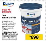 Duram 20L Weather Roof In Green/ White