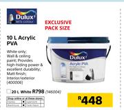 Dulux 20L Acrylic PVA White 
