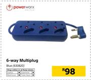Powerworx Blue 6-Way Multiplug
