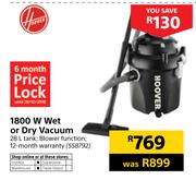 Hoover 1800W Wet Or Dry Vacuum
