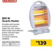 Goldair 800W Quartz Heater