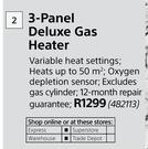 Alva 3-Panel Deluxe Gas Heater