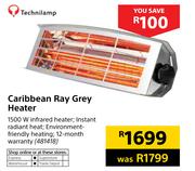 Technilamp Caribbean Ray Grey Heater
