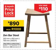 Zen Bar Stool 350mm x 450mm x 700mm