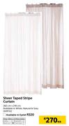 Sheer Taped Stripe Curtain 260cm x 218cm