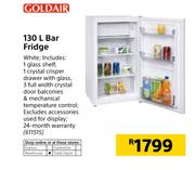 Goldair 130Ltr Bar Fridge