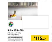 Shiny White Tile-Per Sqm