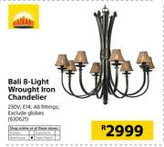 Radiant Bali 8 Light Wrought Iron Chandelier