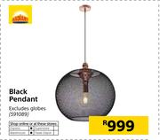 Radiant Black Pendant Excludes Globes