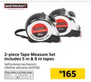 Mastercraft 2-Piece Tape Measure Set Including 5m & 8m Tapes