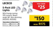 Lececo 5-Pack LED Lights