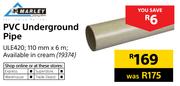 Marley PVC Underground Pipe ULEA420