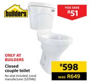 Closed Couple Toilet No Seat Including