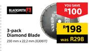 Blacksmith 3-Pack Diamond Blade 230mm x 22.2mm 