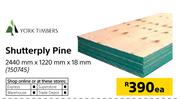 York Timbers Shutterply Pine 2440mm x 1220mm x 18mm