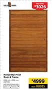 Solid Doors Horizontal Pivot Door & Frame-2032mm x 1200mm