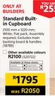 Standard Built In Cupboard (White)