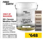 Fired Earth Severe Weather Paint-20Ltr