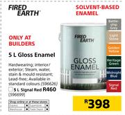 Fired Earth Solvent Based Gloss Enamel In Signal Red-5Ltr