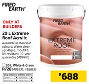 Fired Earth Extreme Roof Acrylic-20Ltr