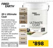 Fired Earth 20Ltr Ultimate Coat