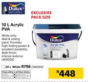 Dulux 10Ltr Acrylic PVA