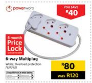 Powerworx 6 Way Multiplug