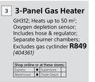 Alva 3 Panel Gas Heater