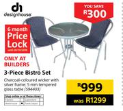 Design House 3 Piece Bistro Set