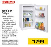 Goldair 130Ltr Bar Fridge