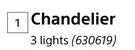 Radiant 3 Lights Chandelier