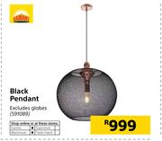 Radiant Black Pendant Excludes Globes