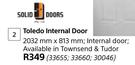 Solid Doors Toledo Internal Door-2032 mm x 813 mm