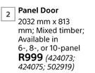 Doortec Panel Door-2032 mm x 813 mm