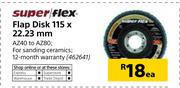 Superflex Flap Disk 115 x 22.23 mm Each