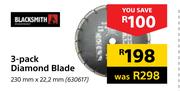 Blacksmith 3 Pack Diamond Blade-230 mm x 22.2 mm