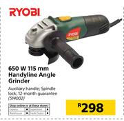 Ryobi 650W 115 mm Handyline Angle Grinder