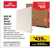 Econo Heat 400W Wall Panel Heater-600mm x 600mm Each