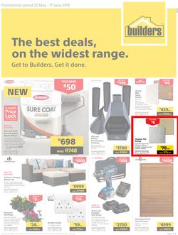 Builders Inland : The Best Deals On The Widest Range (22 May - 17 June 2018), page 1