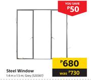 Steel Window 1.4m x 1.5m Grey