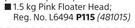Pool Brite Pink Floater Head-1.5kg