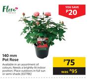 Flora 140mm Pot Rose