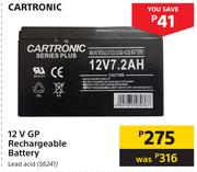 Cartronic 12V GP Lead Acid Rechargeable Battery 