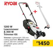 Ryobi 1200W Lawnmower & 300W Trimmer Kit