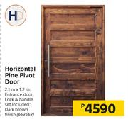 Horizontal Pine Pivot Door 2.1m x 1.2m