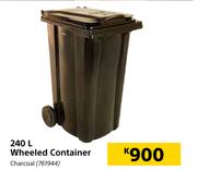 240L Wheeled Container Charcoal