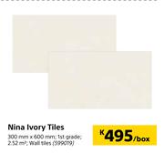 Nina Ivory Tiles-300mm x 600mm Per Box