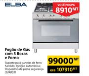 Elba Fogao de Gas com 5 Bocas e Forno