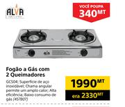 Alva Fogao a Gas com 2 Queimadores