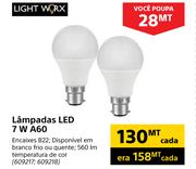  Lightworx Lampadas LED 7 W A60-cada